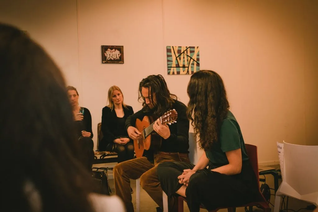 Jaime Nanoha and Juliana Martina during the performance.