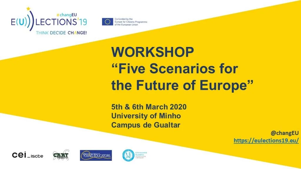 Poster for the Workshop "Five Scenarios for the Future of Europe".